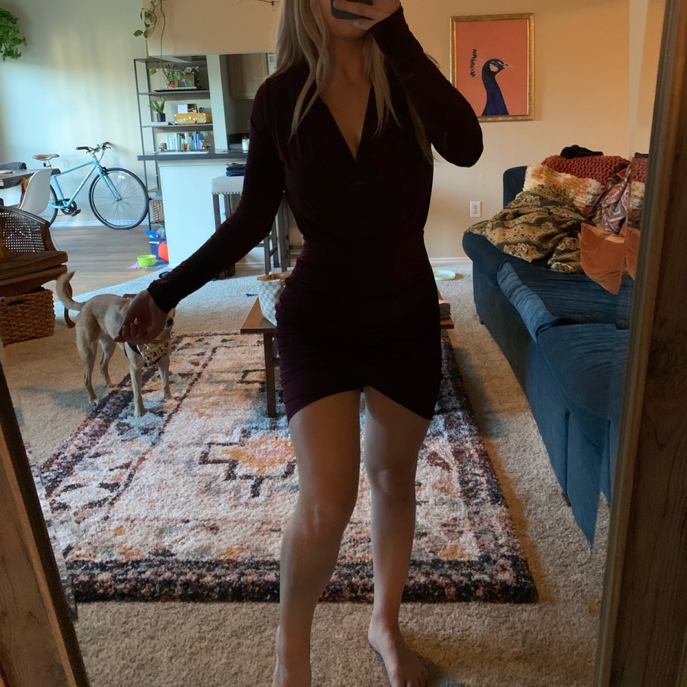 NWT Ruched Mini Dress - Picture 4 of 4